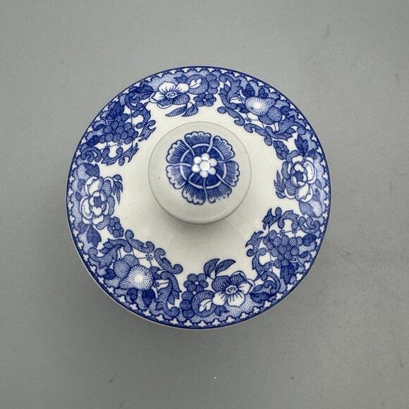 Vtg Spode Blue Room Collection Venetian Scenes Spice Jar Blue White w/Lid - Picture 6 of 10